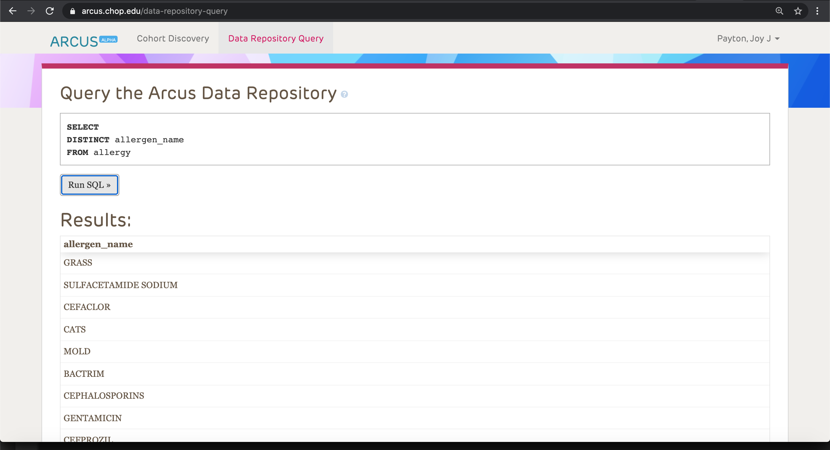 ADR Data in Arcus App