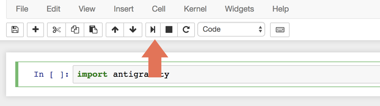 Jupyter's "Play" button